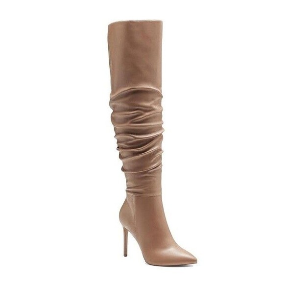 INC Womens 8.5 M Luggage Tan Iyonna High Heeled Over The Knee Boots NIB HM1 - Picture 1 of 7